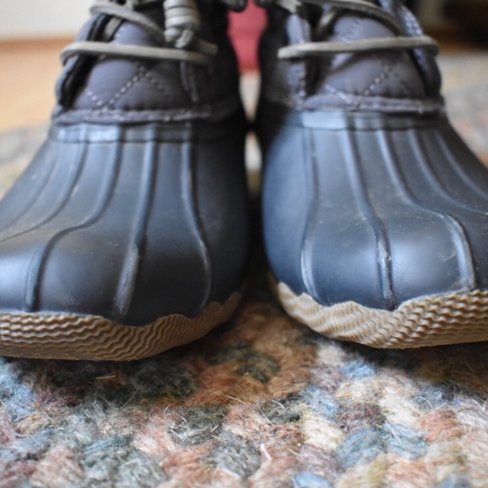 Sperry Duck Boots Black & Grey